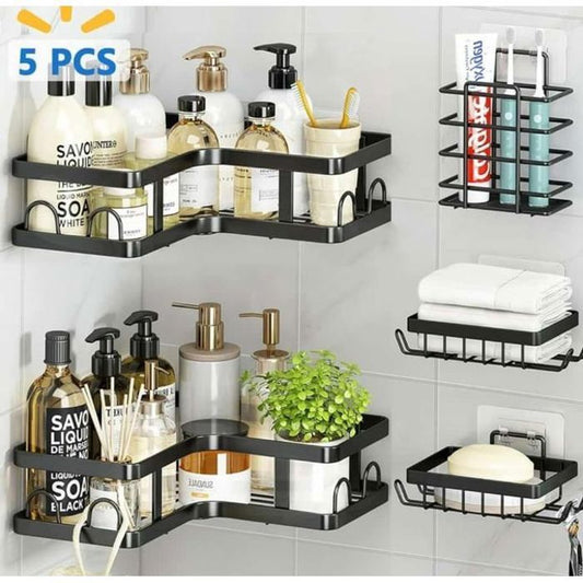 Ensemble de 5 étagères de rangement pour salle de bain