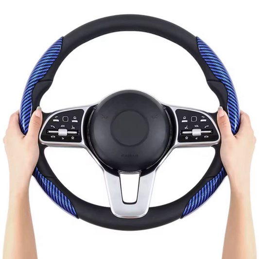 غطاء مقبض عجلة القيادة (2 قطعة) - ألياف الكربون الرياضي