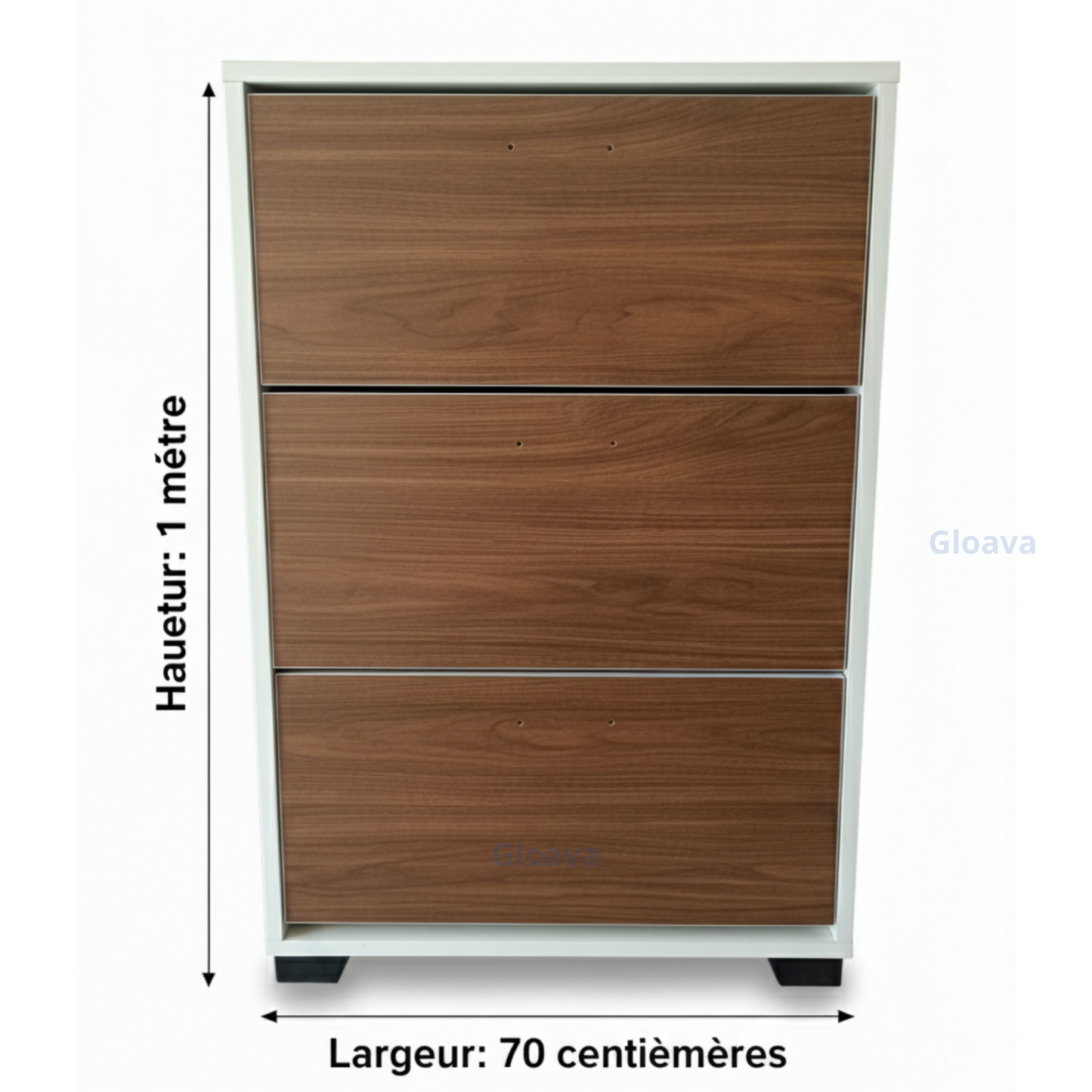 Meuble à Chaussures Spacieux (3 Niveaux) | Largeur 70 cm pour une Capacité de Rangement Accrue