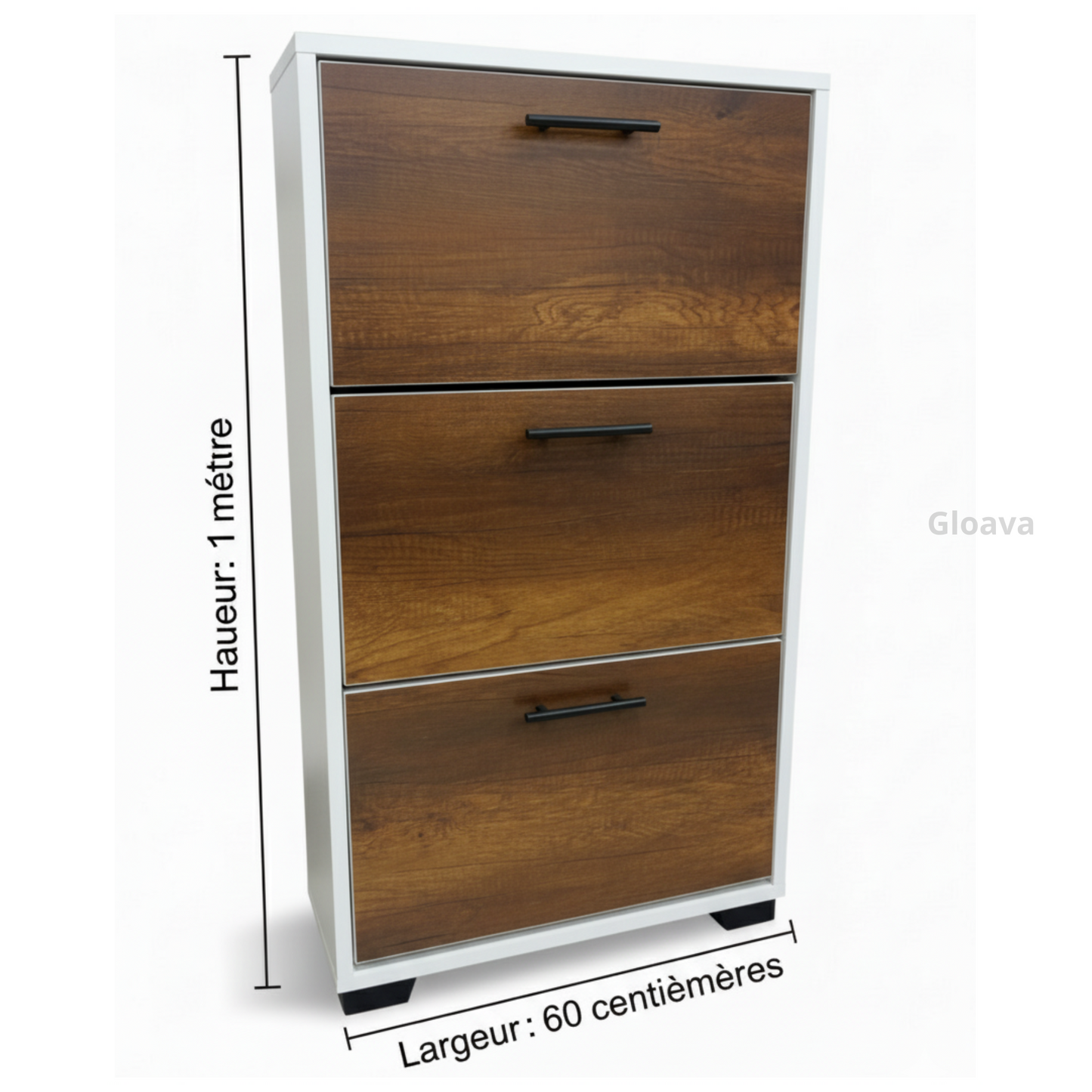 Meuble à Chaussures Compact (3 Niveaux) | Largeur 60 cm - Choix de Deux Couleurs Élégantes