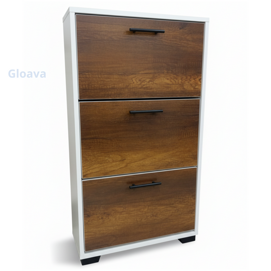 Meuble à Chaussures Compact (3 Niveaux) | Largeur 60 cm - Choix de Deux Couleurs Élégantes