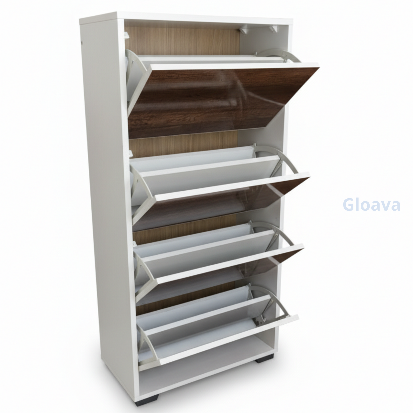 Meuble à Chaussures Vertical (4 Niveaux) | Capacité Maximale pour Entrées Étroites