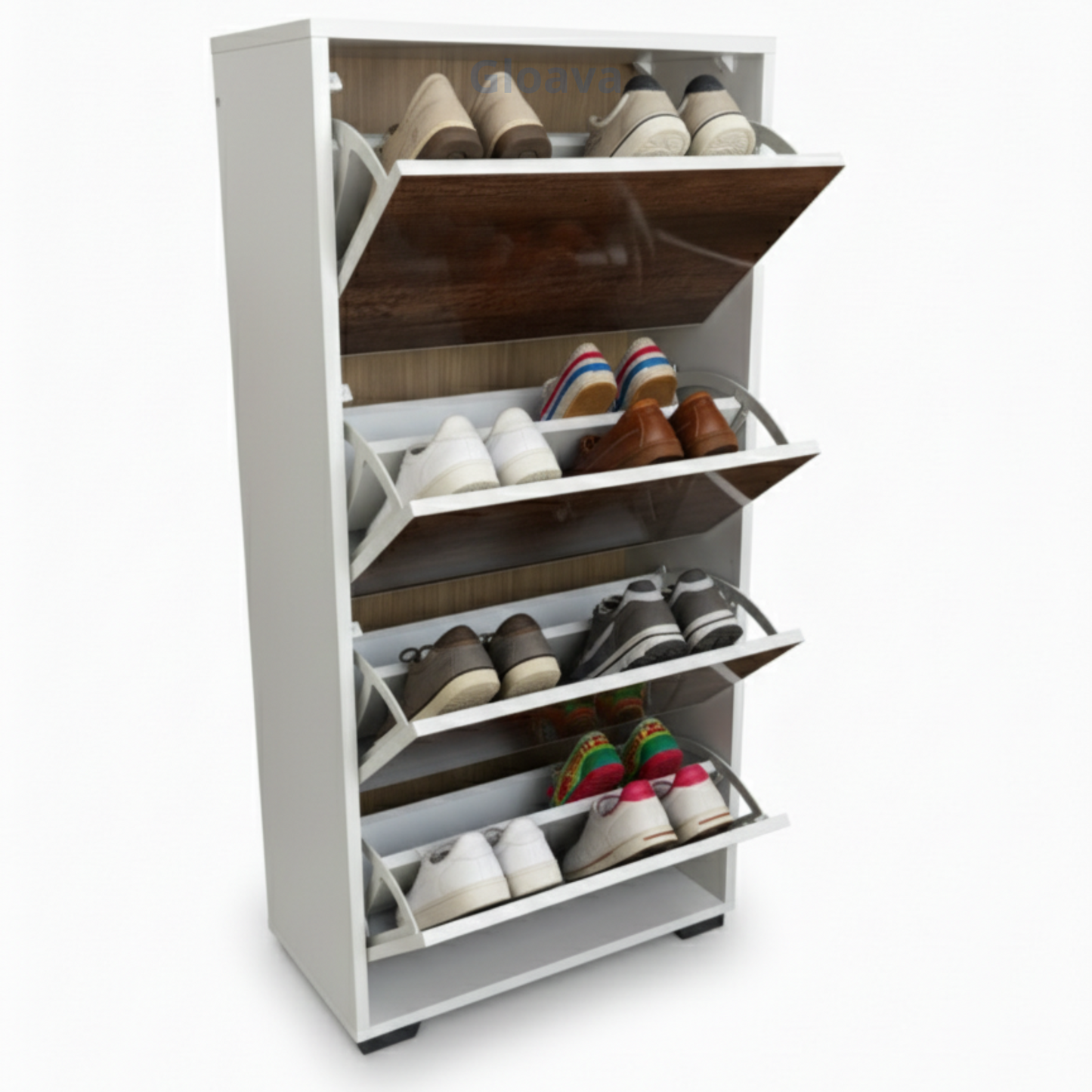 Meuble à Chaussures Vertical (4 Niveaux) | Capacité Maximale pour Entrées Étroites