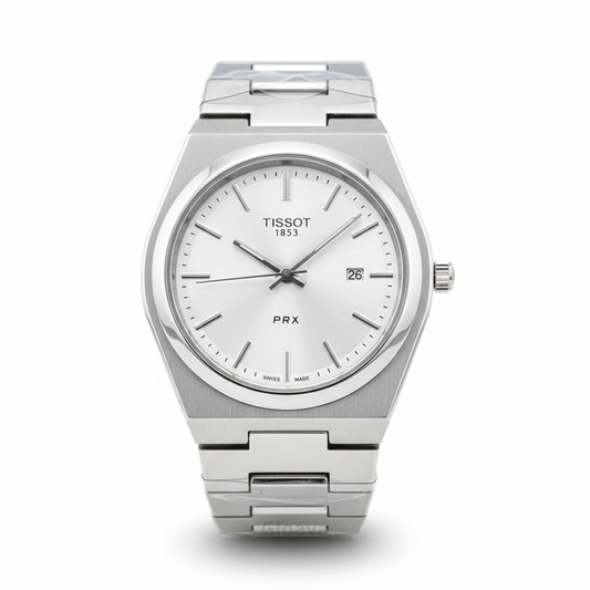 ساعة الفخامة الفضية: أناقة فولاذية مُتكاملة