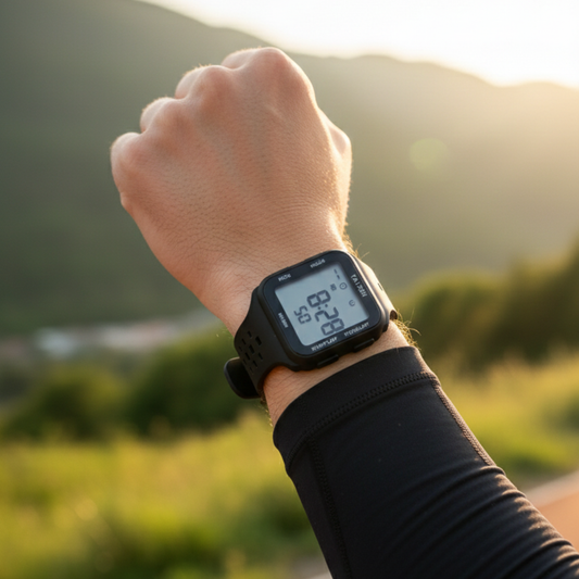 ساعة TAIXUN الرقمية - رياضية ومقاومة للماء باللون الأسود