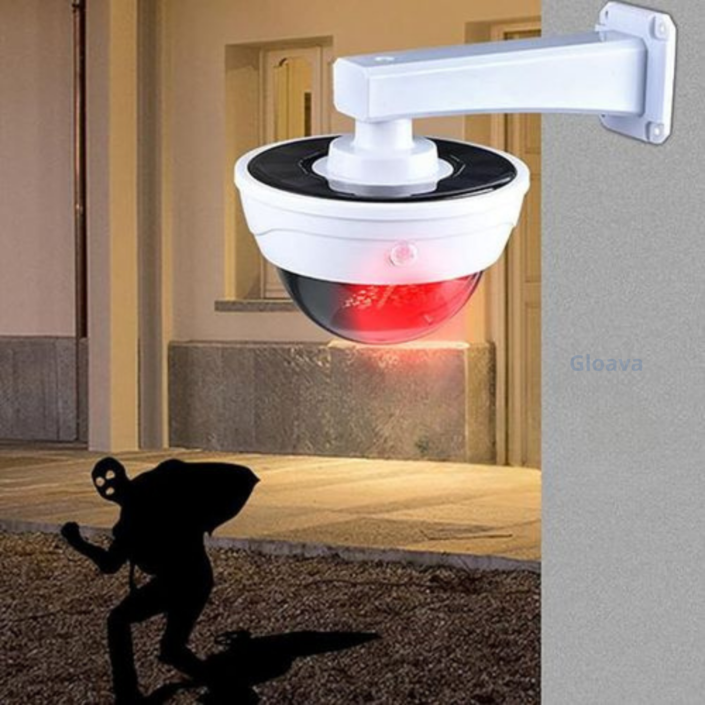Lampe de surveillance solaire en forme de caméra