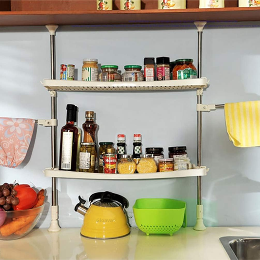 رف توابل وأواني عمودي وقابل للتعديل