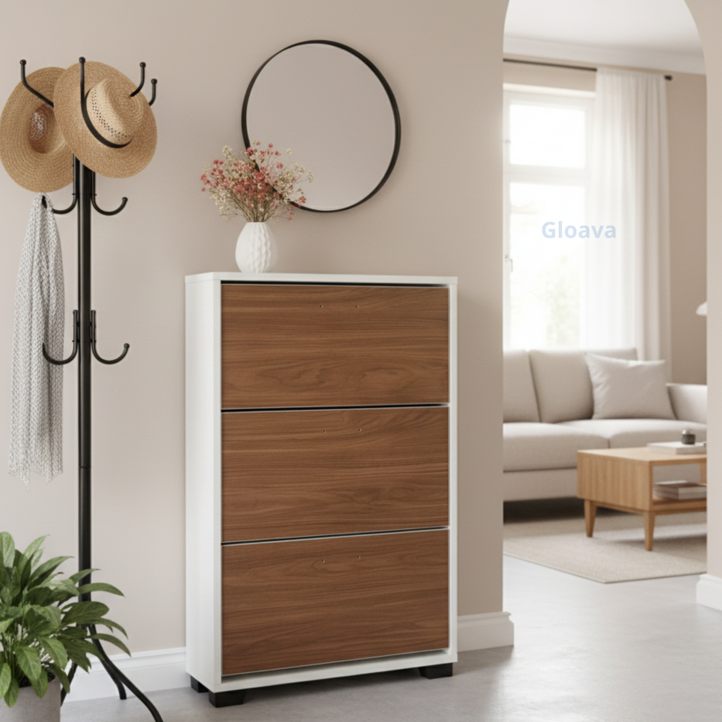Meuble à Chaussures Spacieux (3 Niveaux) | Largeur 70 cm pour une Capacité de Rangement Accrue