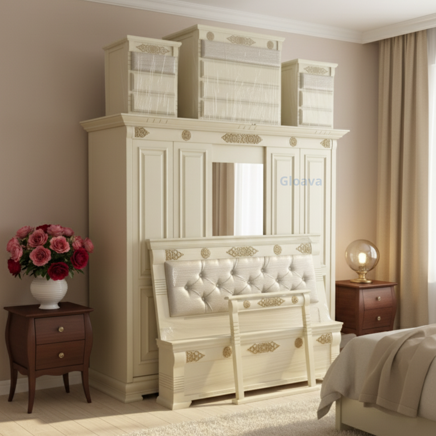 Kit de Chambre Classique et Élégant pour Jeunes Mariés | Bois de Rojo
